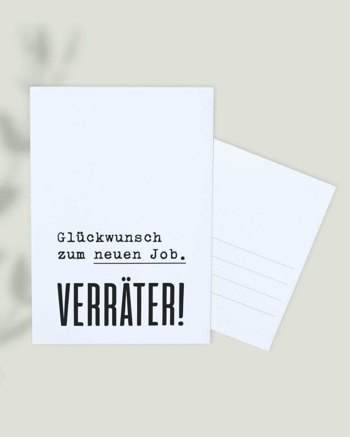 Glückwunsch zum neuen Job. Verräter! - Postkarte Postkarte Lieblingskollegen®