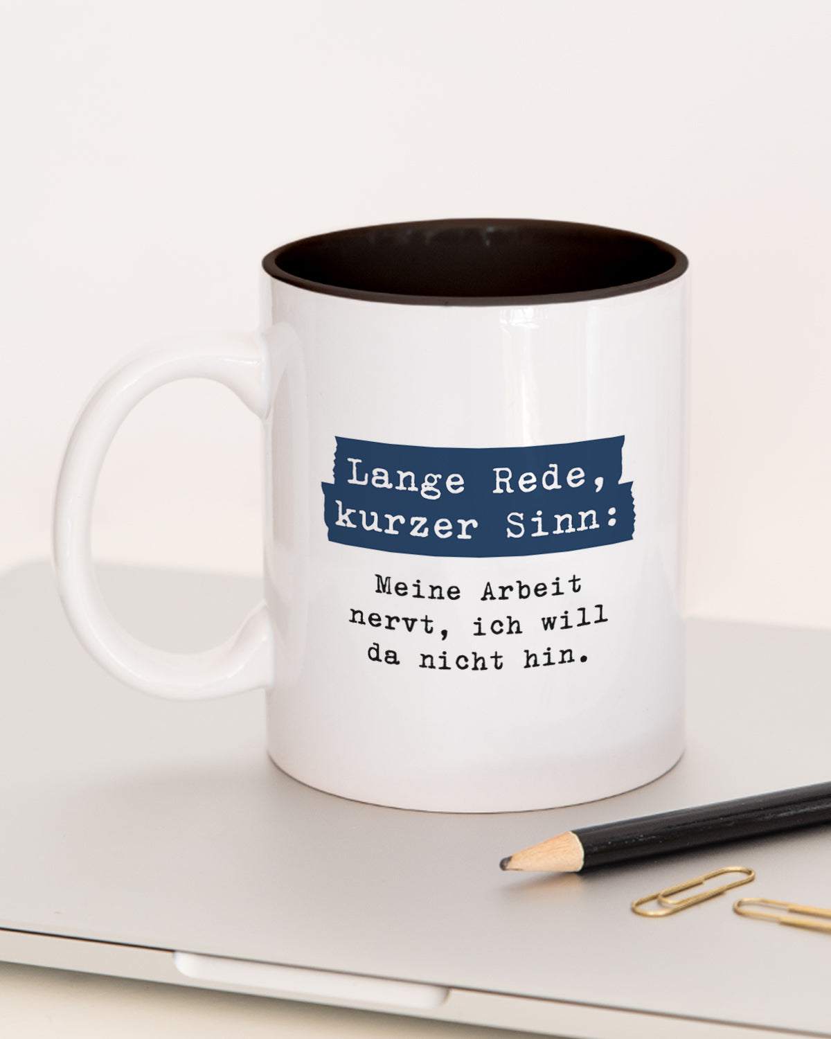 Lange Rede, kurzer Sinn - Tasse Schwarz Tasse Lieblingskollegen®
