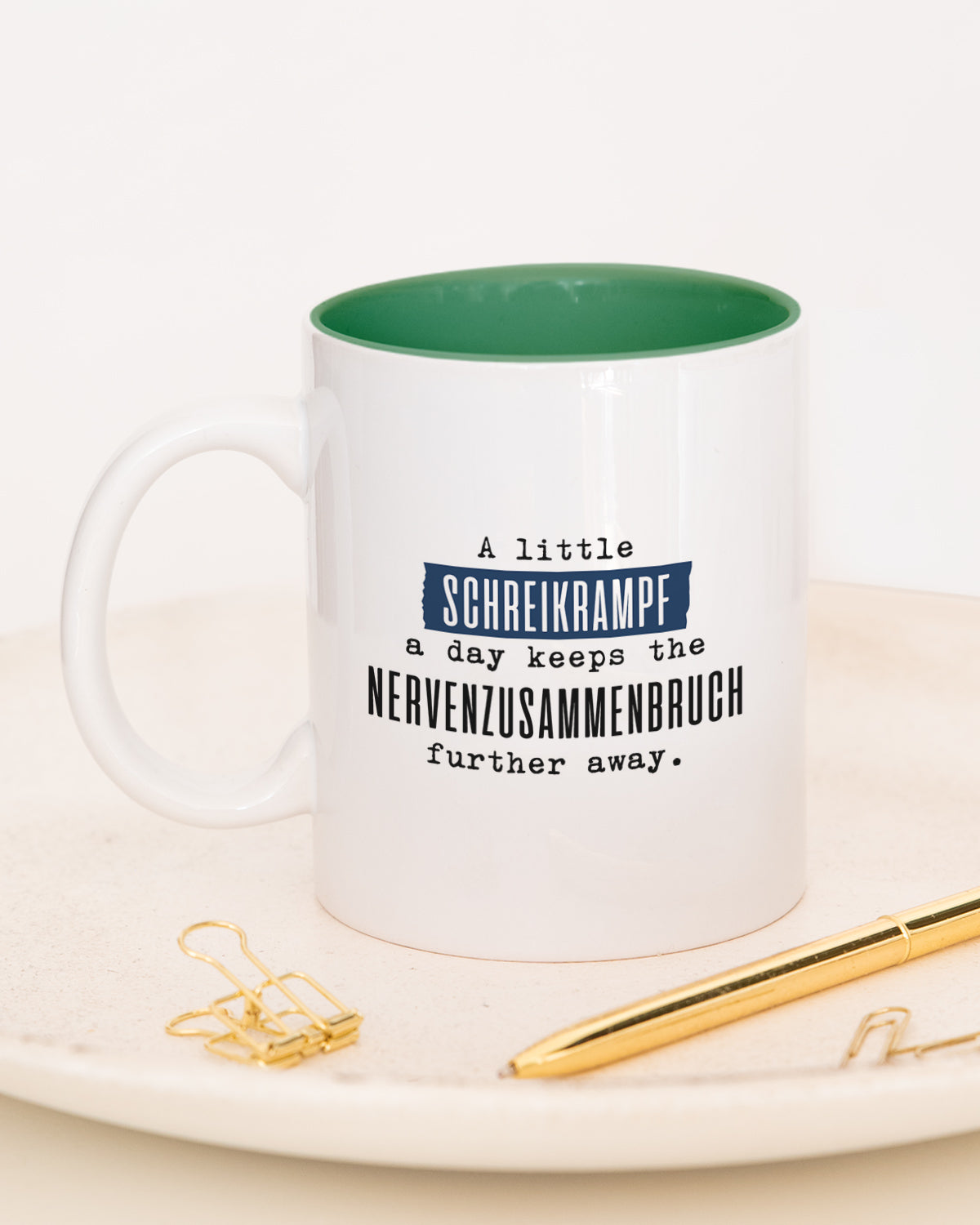 A little Schreikrampf - Tasse Dunkelgrün Tasse Lieblingskollegen®