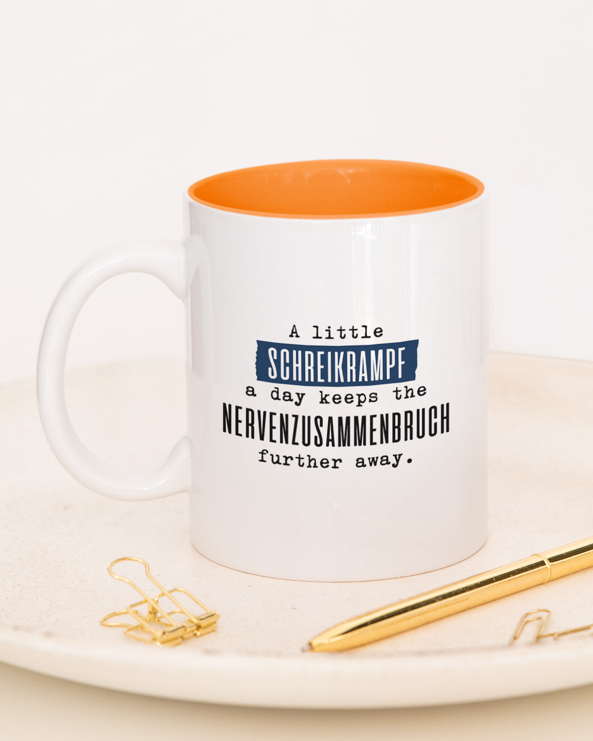A little Schreikrampf - Tasse Orange Tasse Lieblingskollegen®