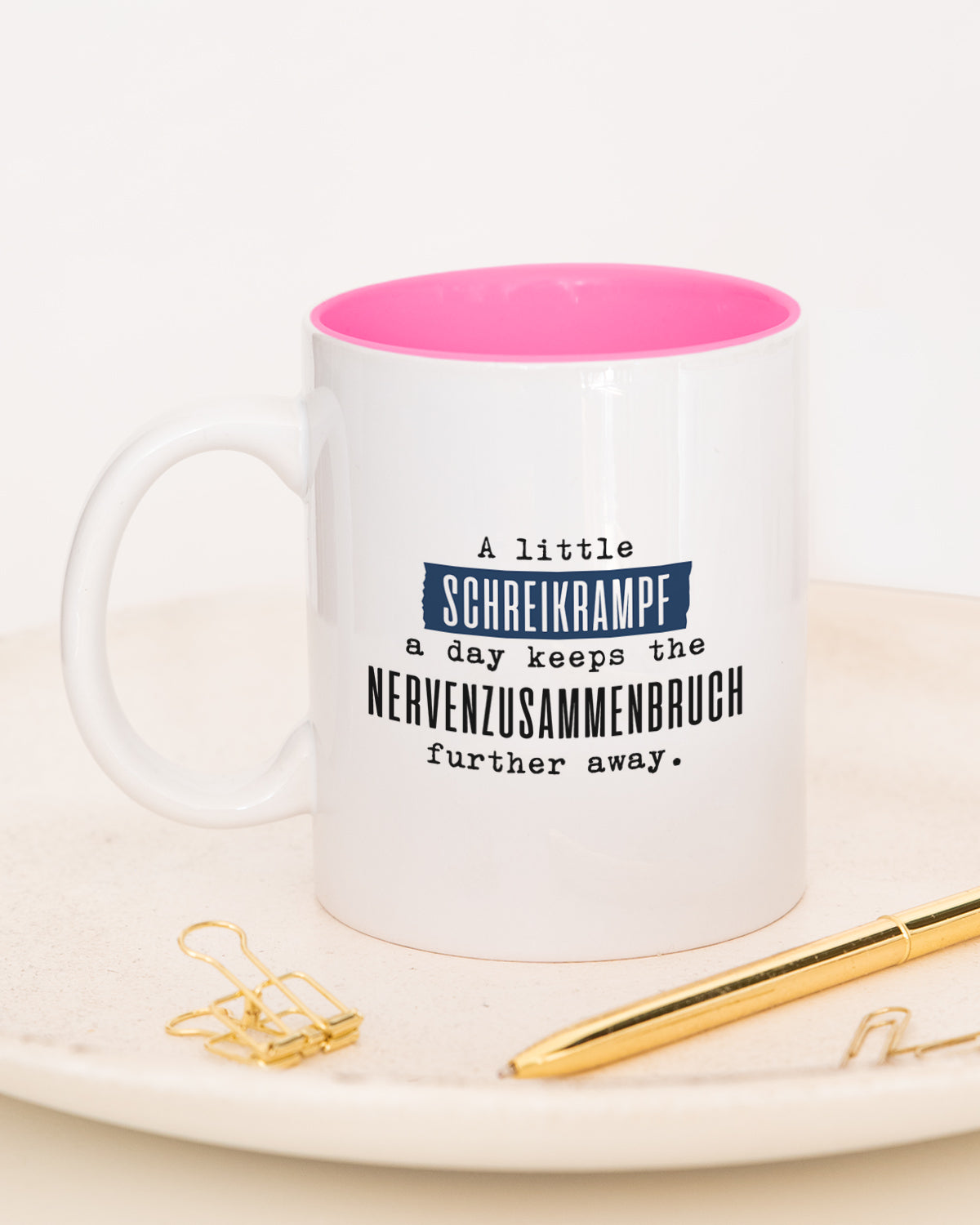 A little Schreikrampf - Tasse Pink Tasse Lieblingskollegen®