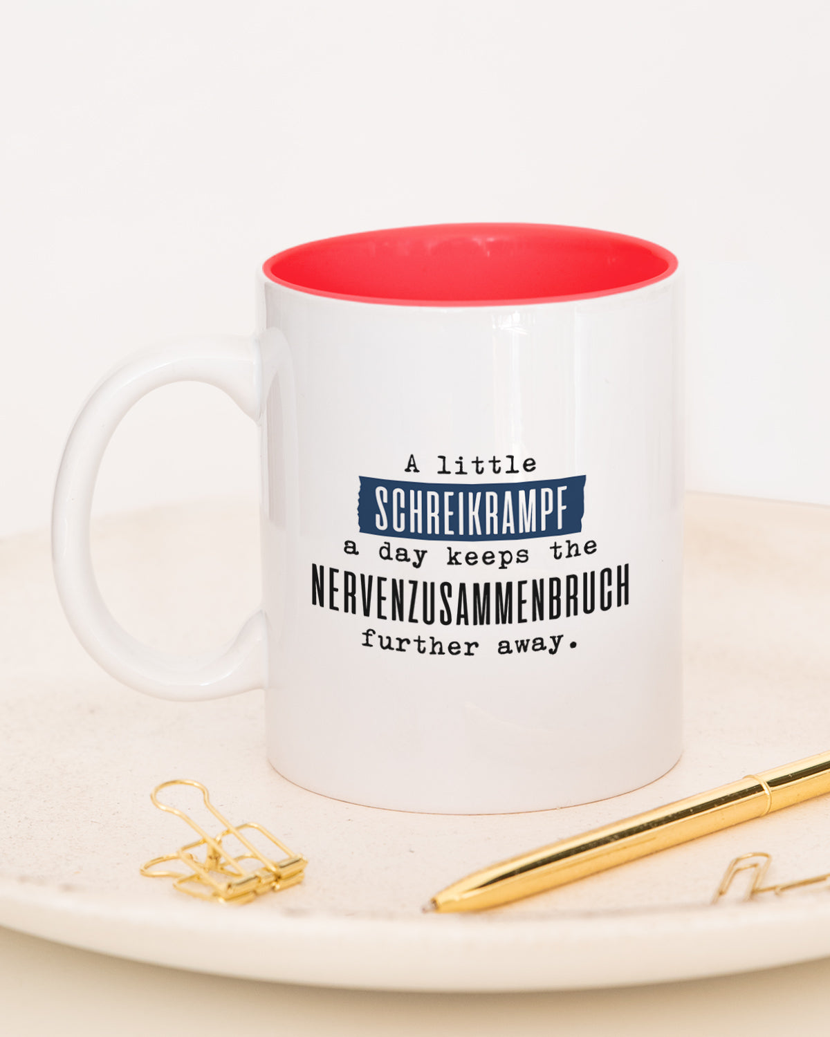 A little Schreikrampf - Tasse Rot Tasse Lieblingskollegen®