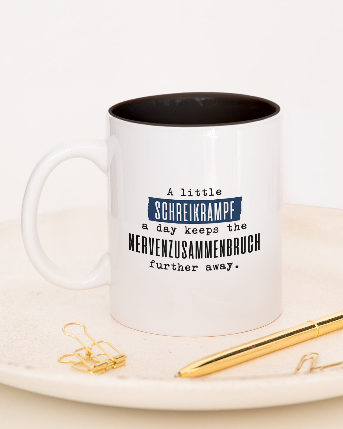 A little Schreikrampf - Tasse Schwarz Tasse Lieblingskollegen®