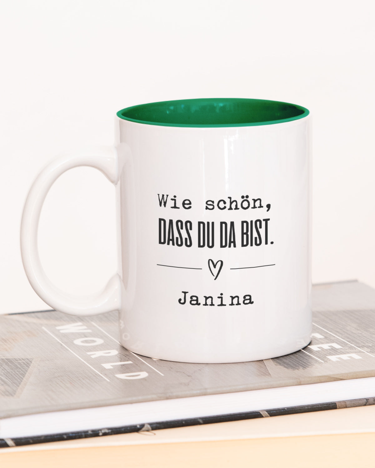 Wie schön, dass du da bist - Tasse Dunkelgrün Tasse Lieblingskollegen®