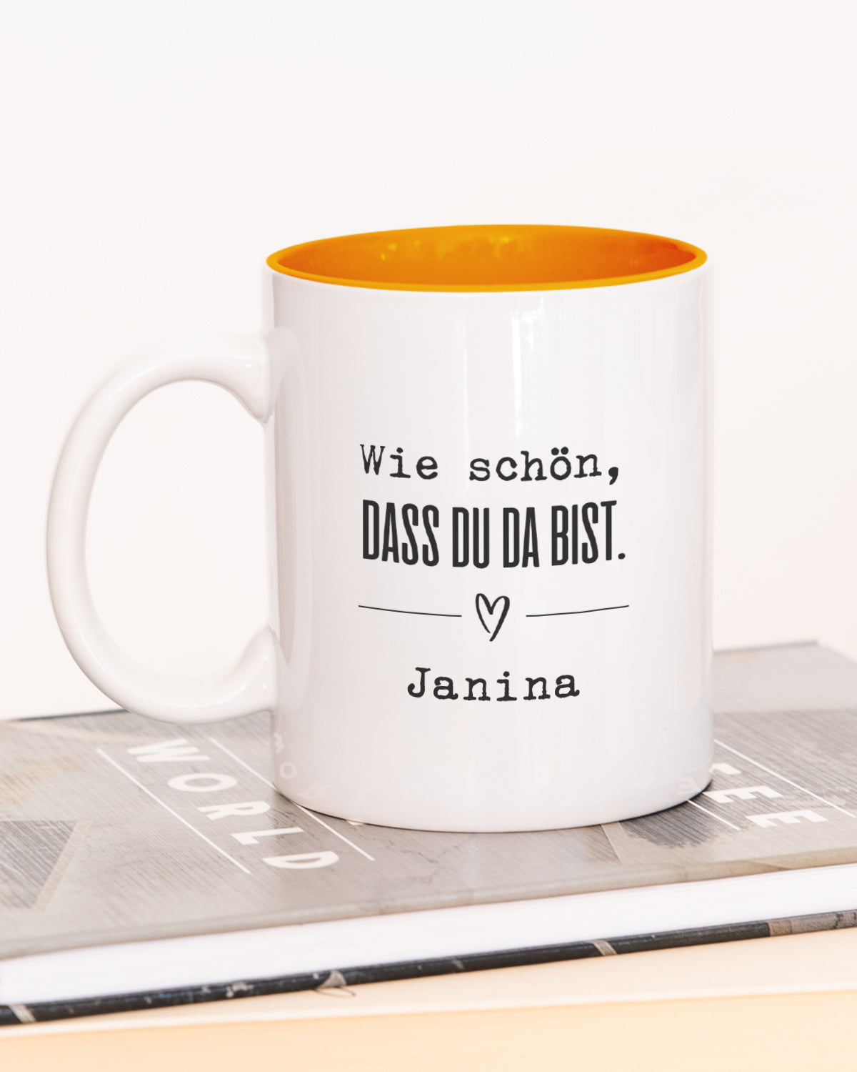 Wie schön, dass du da bist - Tasse Orange Tasse Lieblingskollegen®
