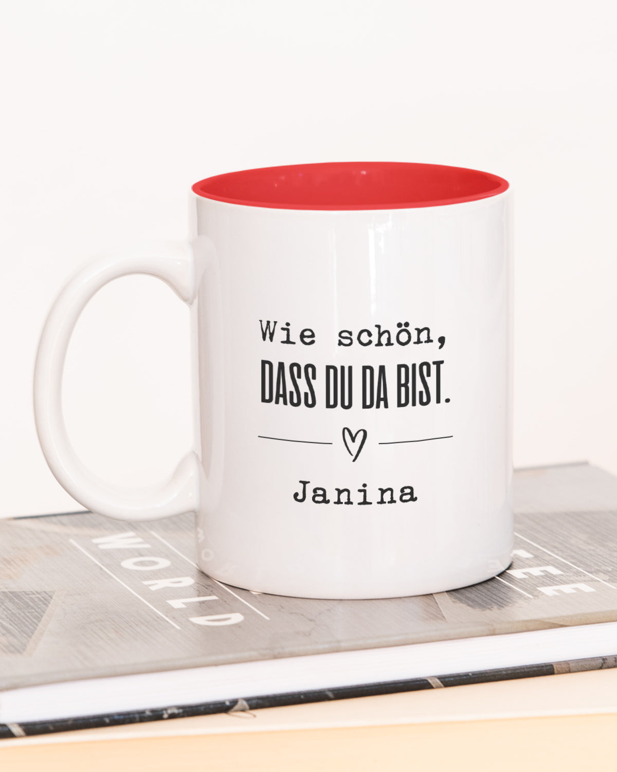 Wie schön, dass du da bist - Tasse Rot Tasse Lieblingskollegen®