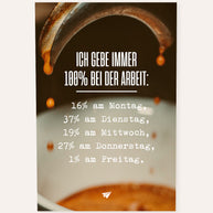 Ich gebe immer 100% bei der Arbeit - Poster