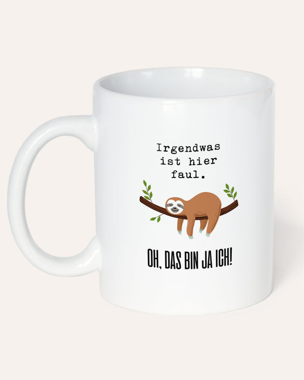 Irgendwas ist hier faul - Tasse Tasse LKM1522_Tasse_Faultier_Mockup1 Lieblingskollegen
