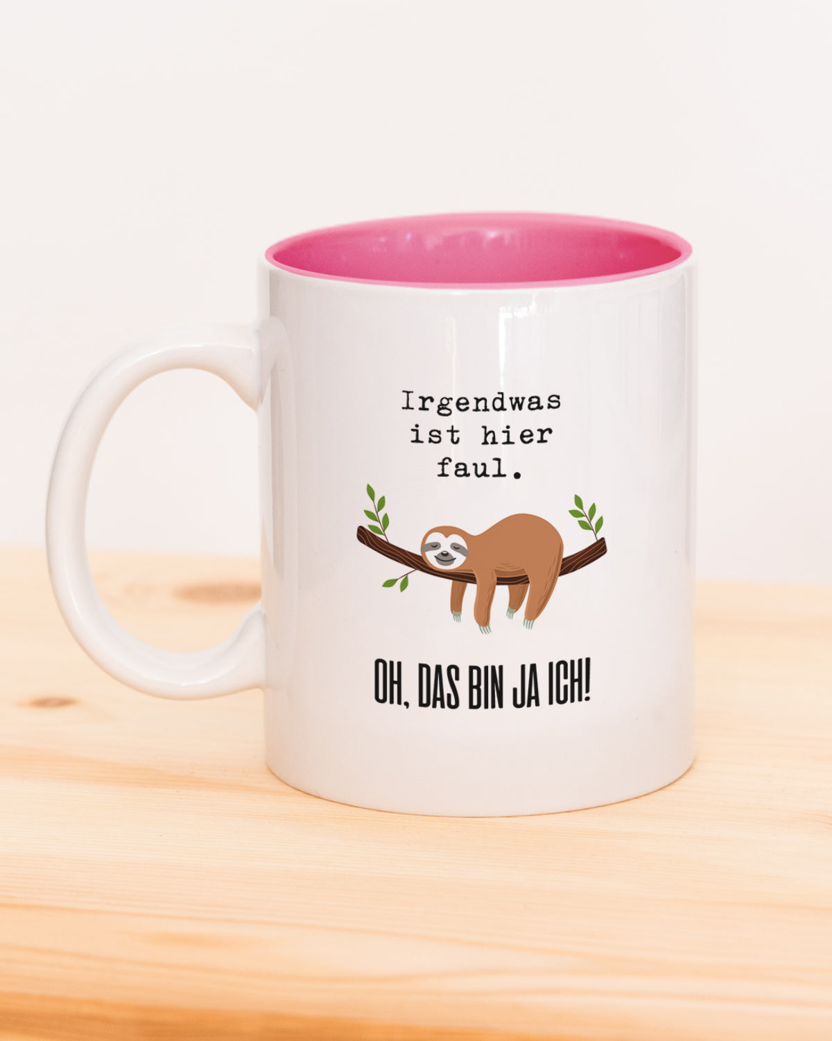 Irgendwas ist hier faul - Tasse Pink Tasse Lieblingskollegen®