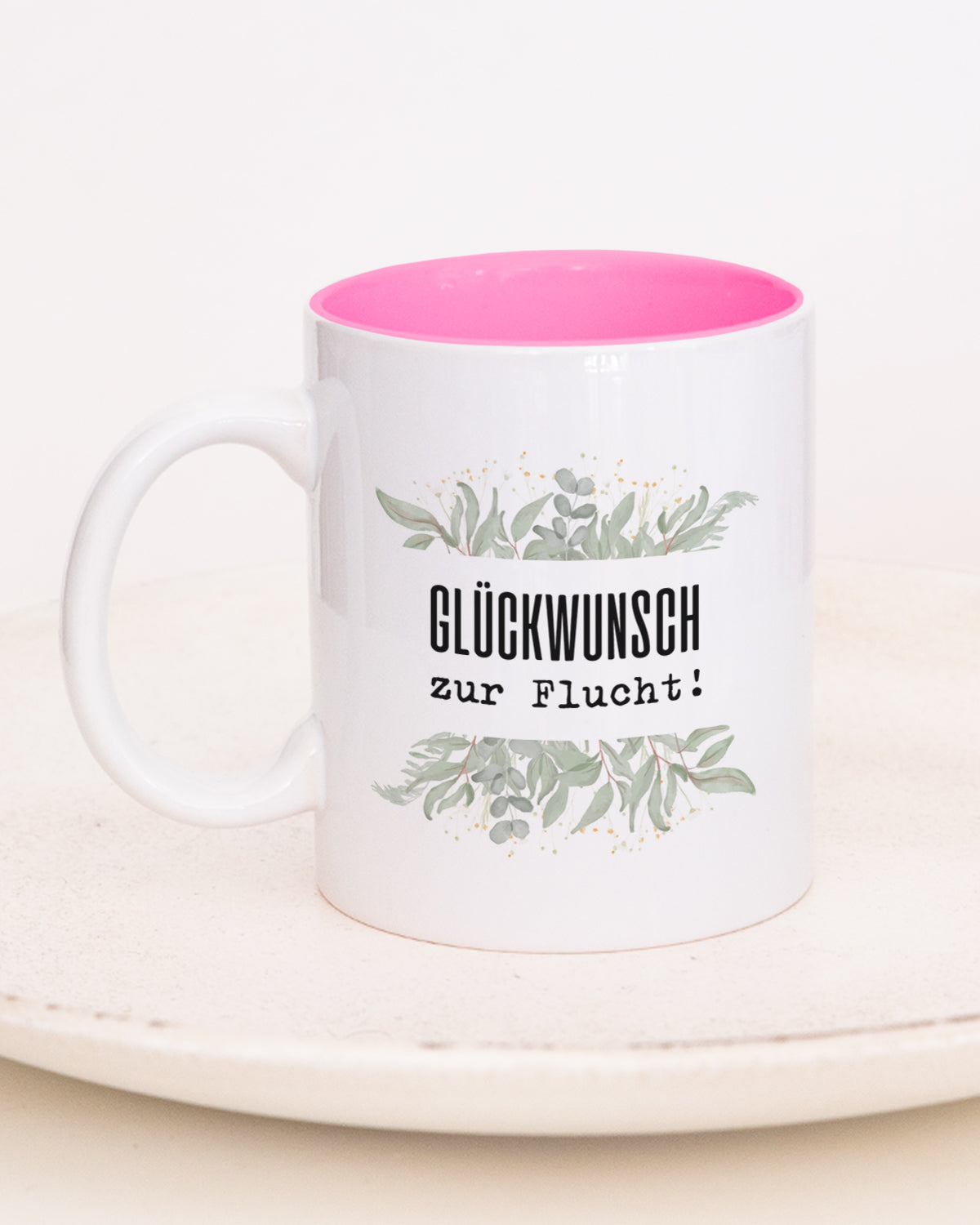 Glückwunsch zur Flucht! - Tasse Pink Tasse Lieblingskollegen®