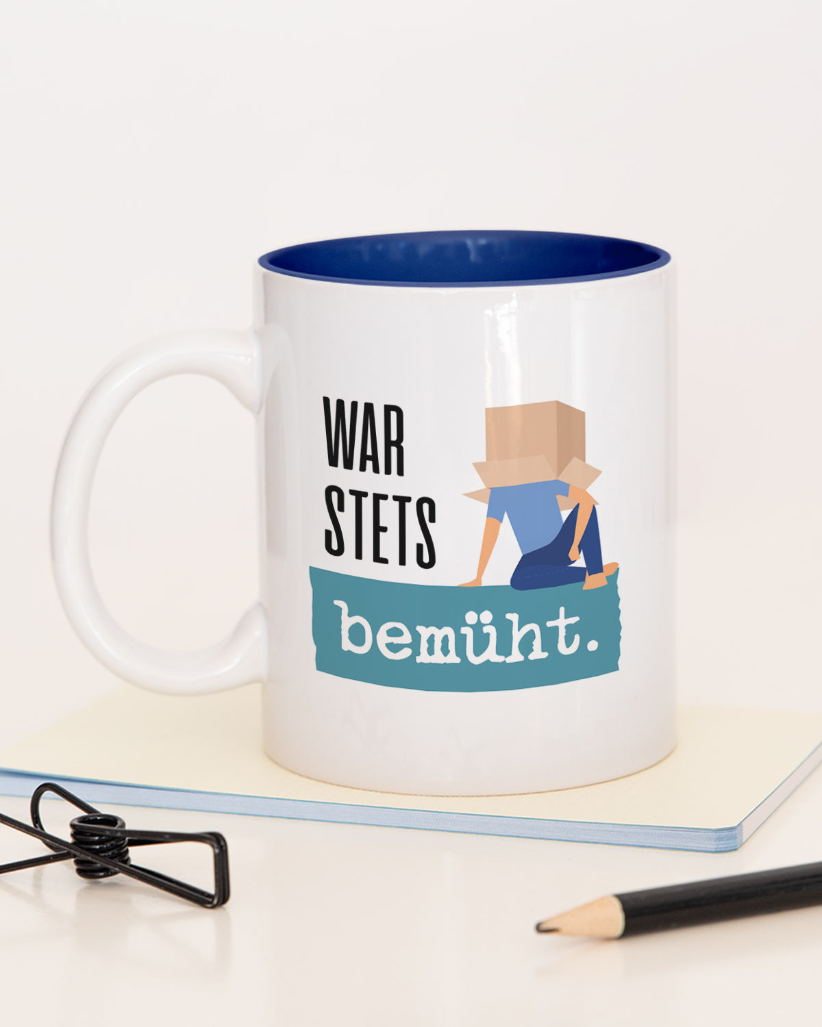 War stets bemüht! - Tasse Dunkelblau Tasse Lieblingskollegen®