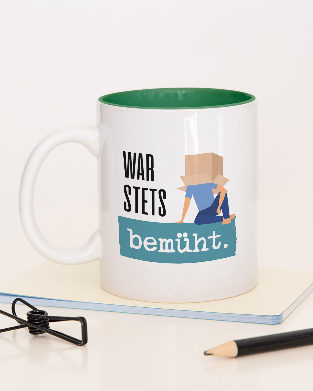 War stets bemüht! - Tasse Dunkelgrün Tasse Lieblingskollegen®