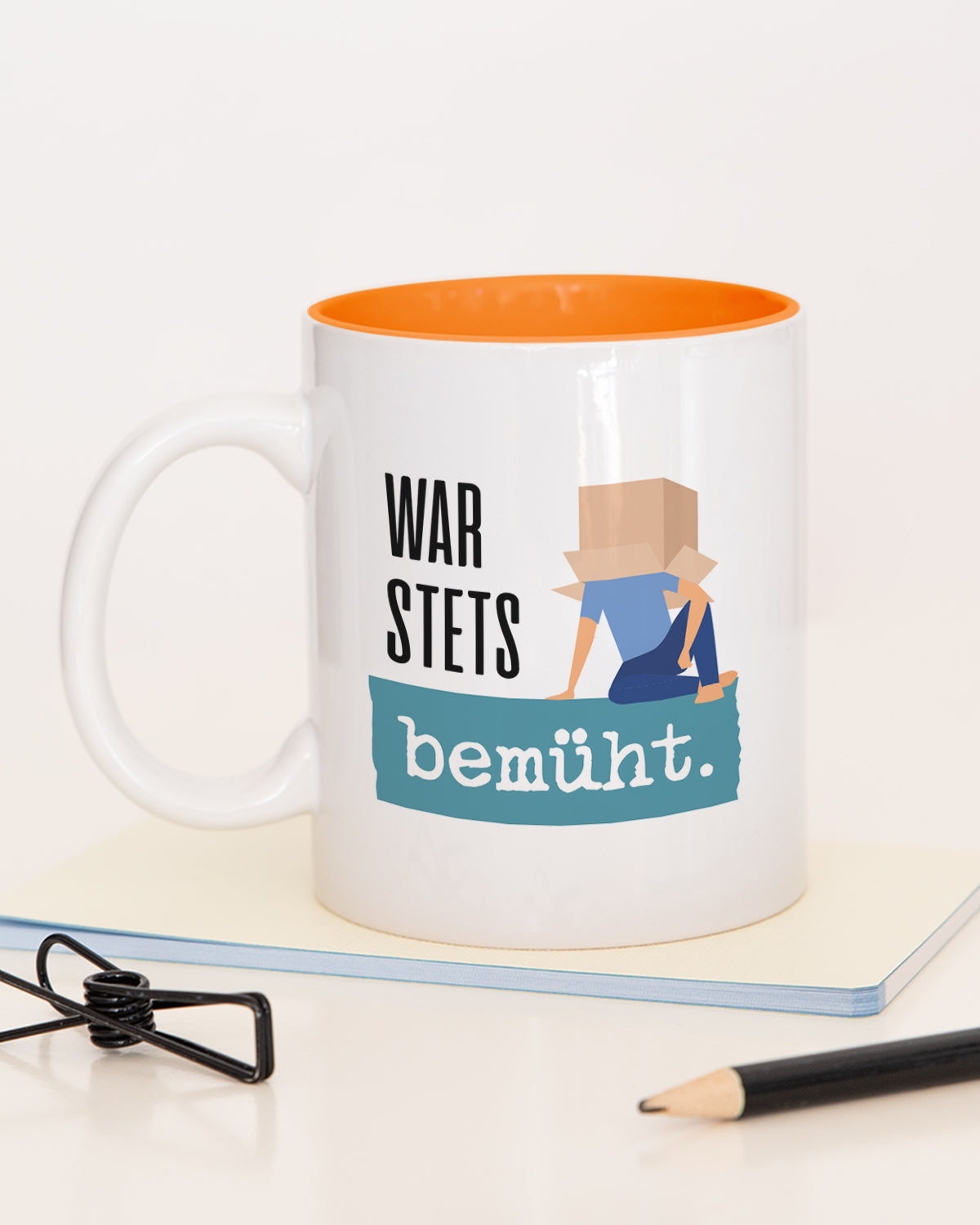 War stets bemüht! - Tasse Orange Tasse Lieblingskollegen®