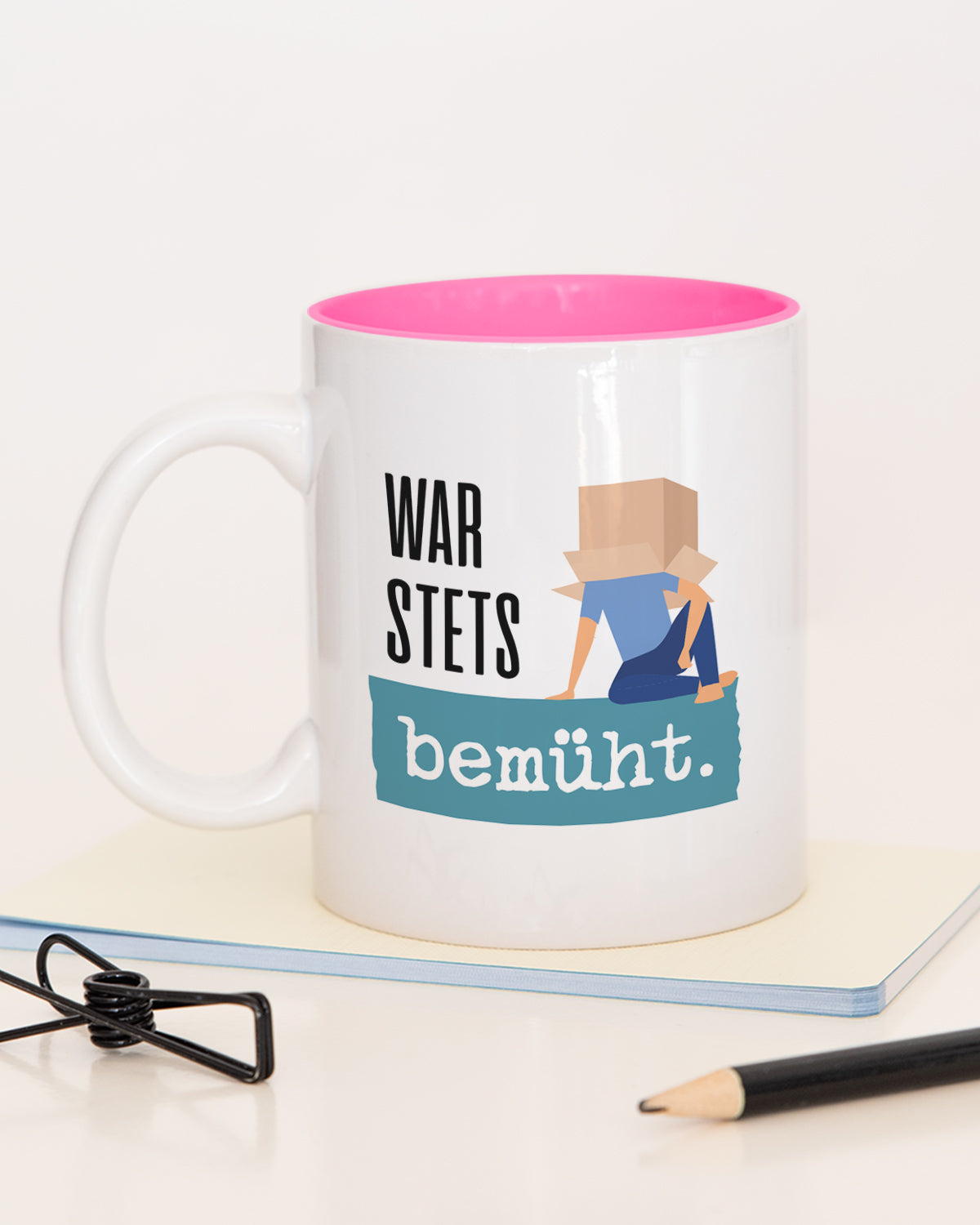 War stets bemüht! - Tasse Pink Tasse Lieblingskollegen®