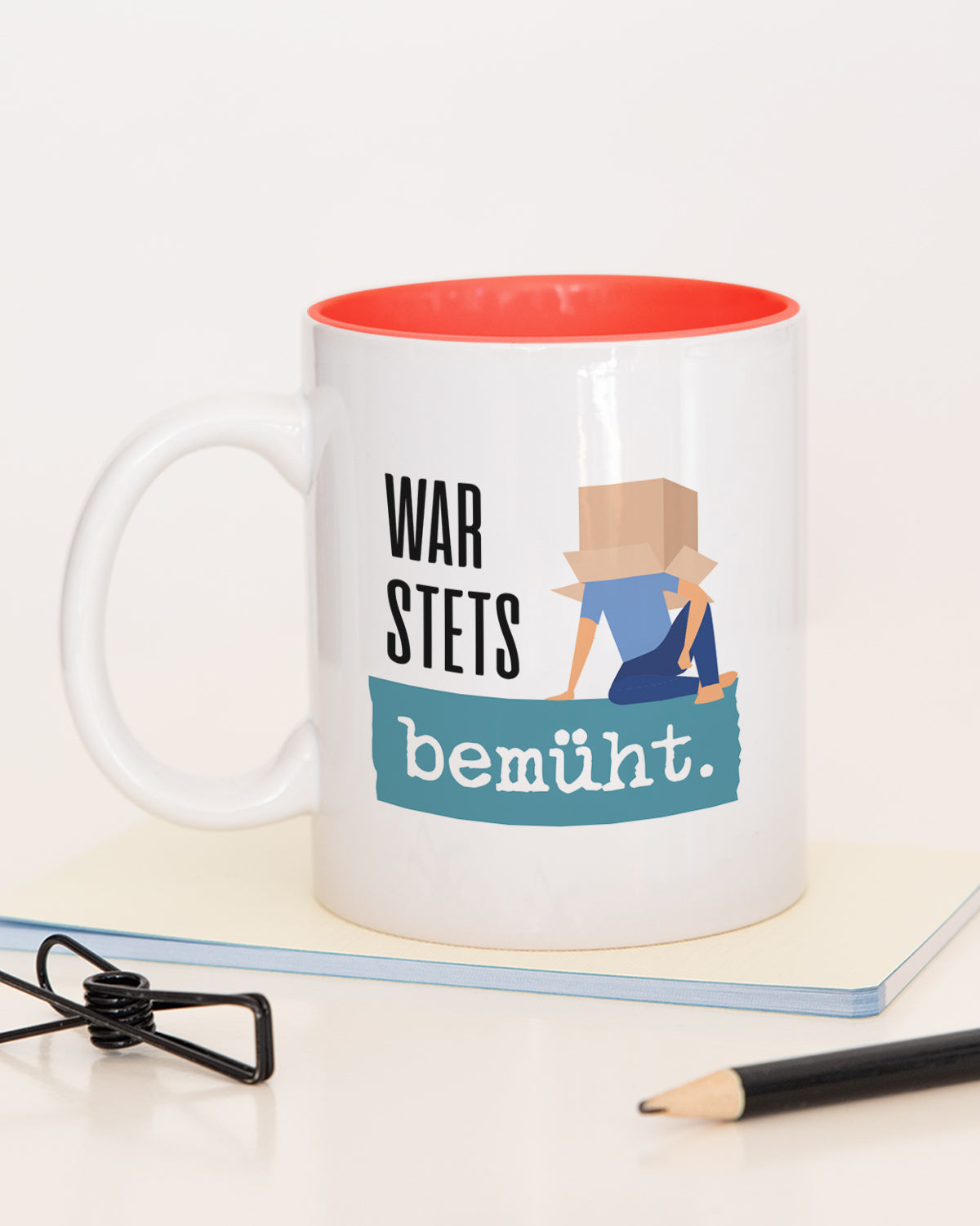 War stets bemüht! - Tasse Rot Tasse Lieblingskollegen®