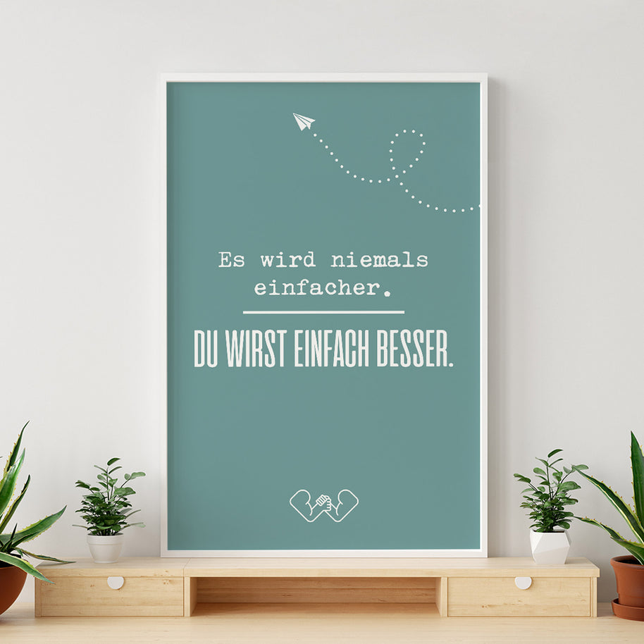 Poster mit Spruch Arbeit Geschenk