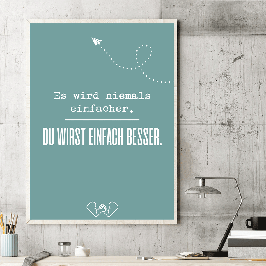 Poster mit Spruch Arbeit Geschenk