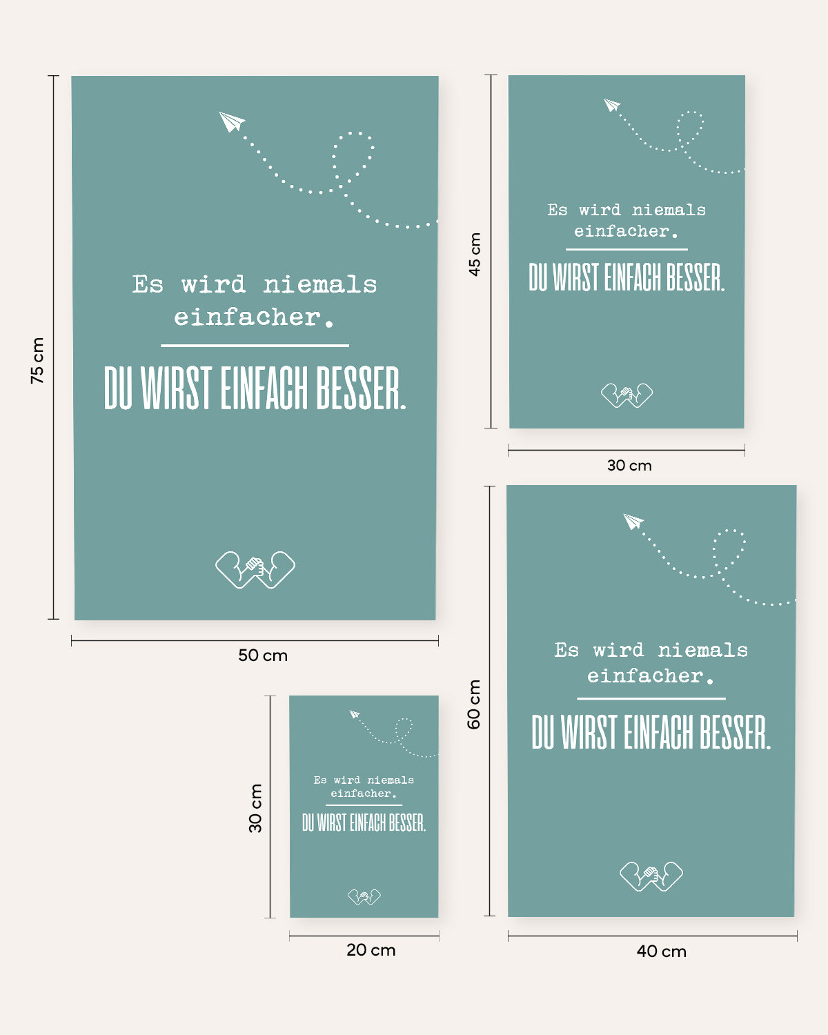 Es wird niemals einfacher - Poster Poster Lieblingskollegen®