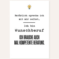 Natürlich spreche ich mit mir selbst - personalisierbares Poster