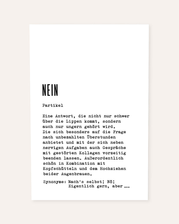 Definition Nein - Poster