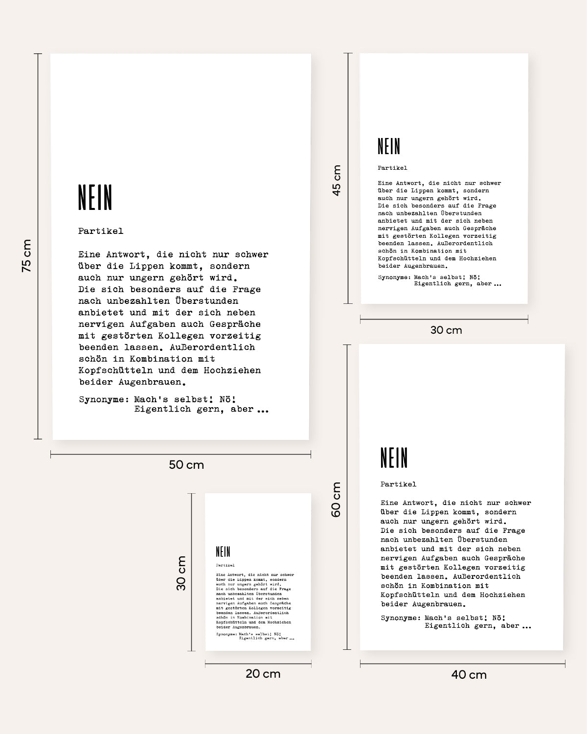 Definition Nein - Poster Poster Lieblingskollegen®