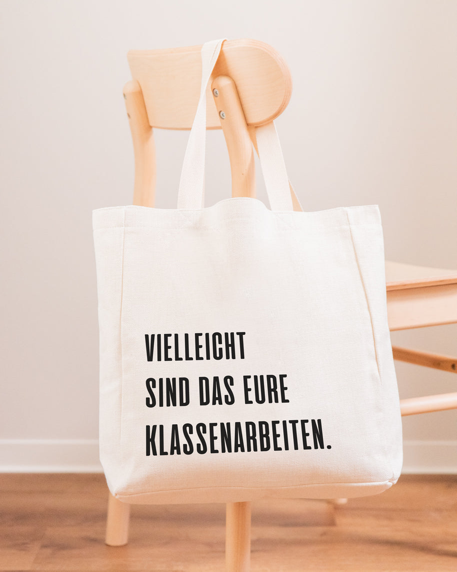 Motiv: Klassenarbeiten - VS" Stofftasche