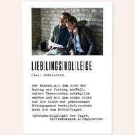 Definition Lieblingskollege - Foto-Poster