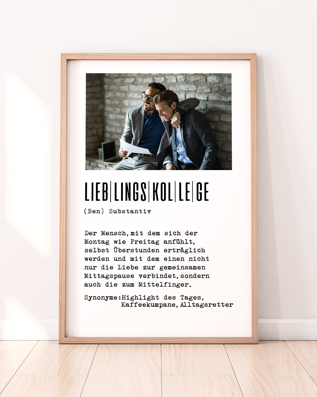 Definition Lieblingskollege - Foto-Poster Poster Lieblingskollegen®