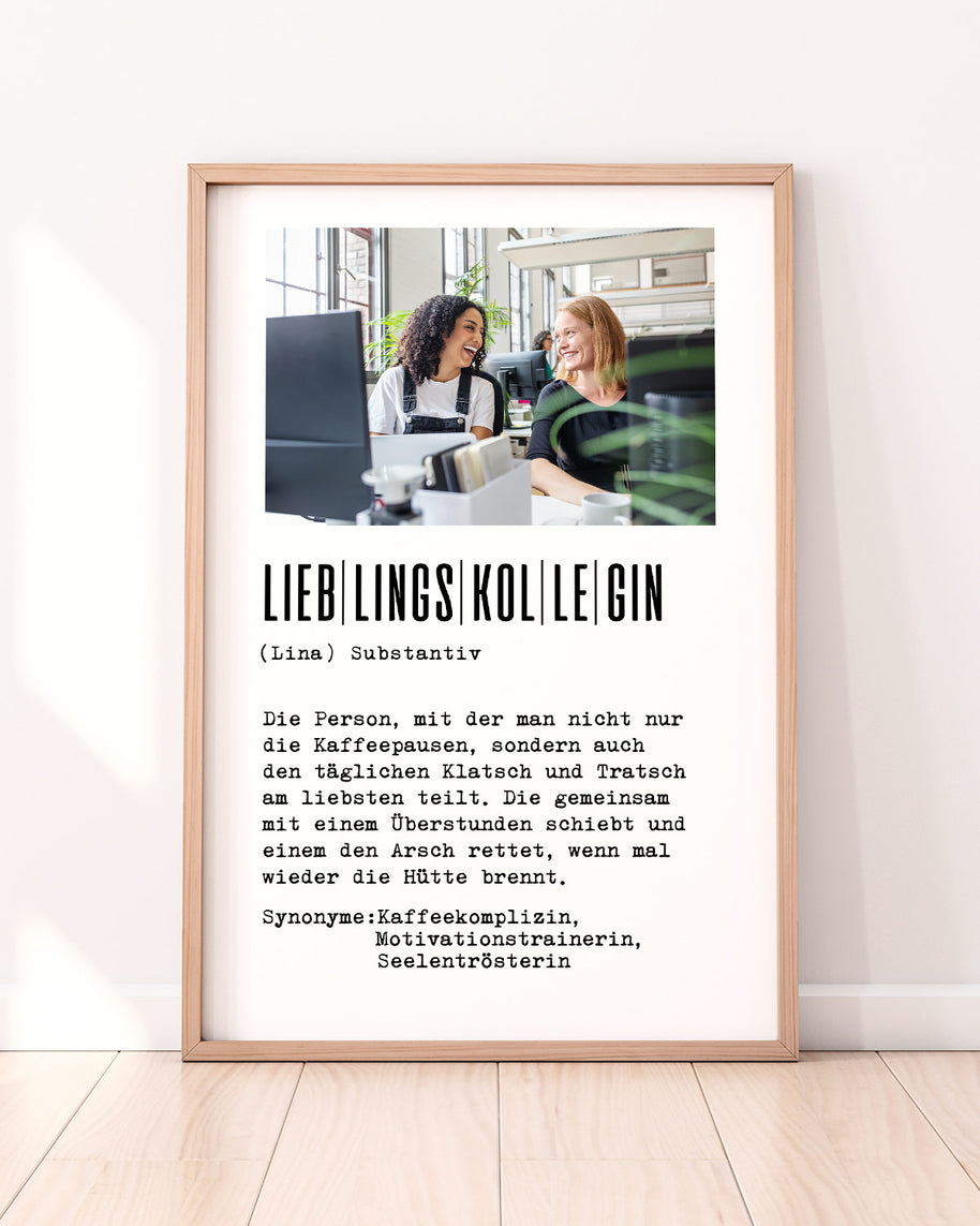 Definition Lieblingskollegin - Foto-Poster