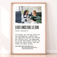Definition Lieblingskollegin - Foto-Poster