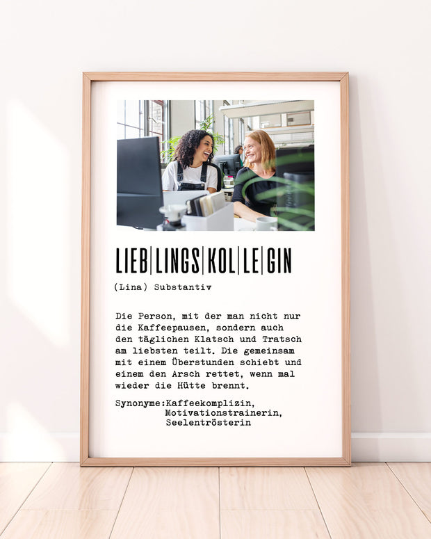 Definition Lieblingskollegin - Foto-Poster