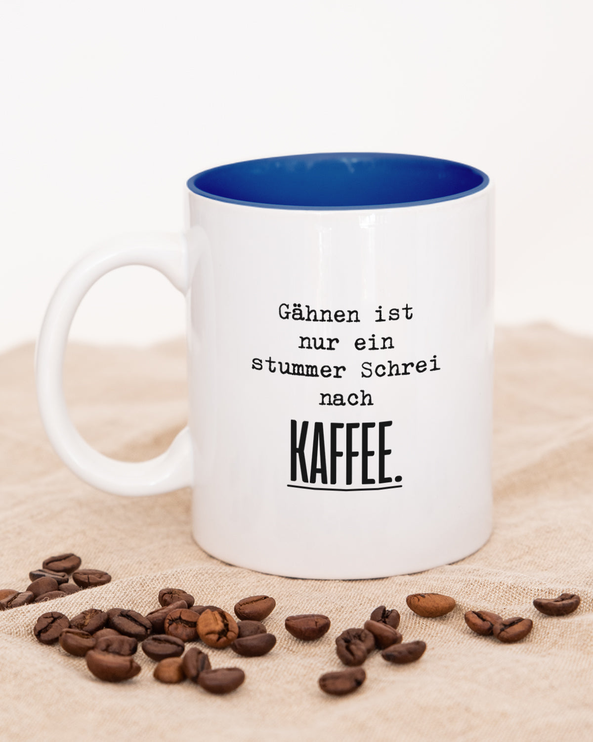 Schrei nach Kaffee - Tasse Dunkelblau Tasse Lieblingskollegen®