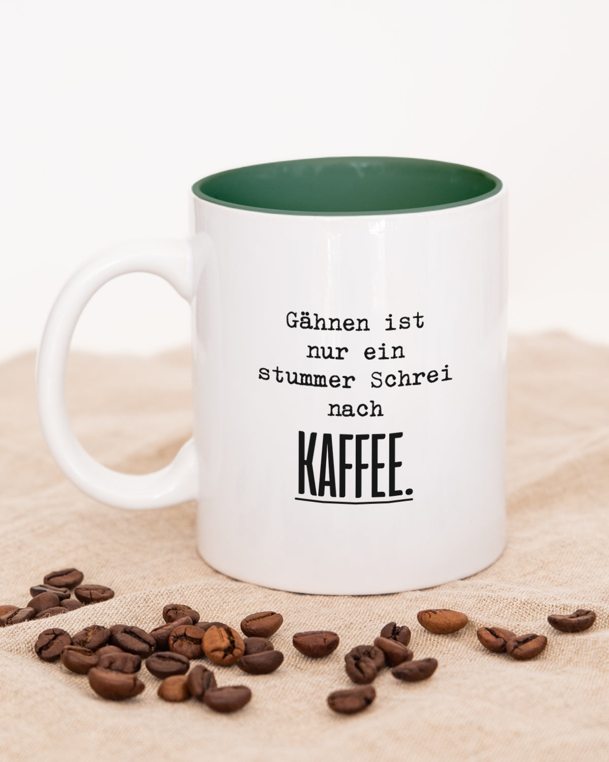 Schrei nach Kaffee - Tasse Dunkelgrün Tasse Lieblingskollegen®
