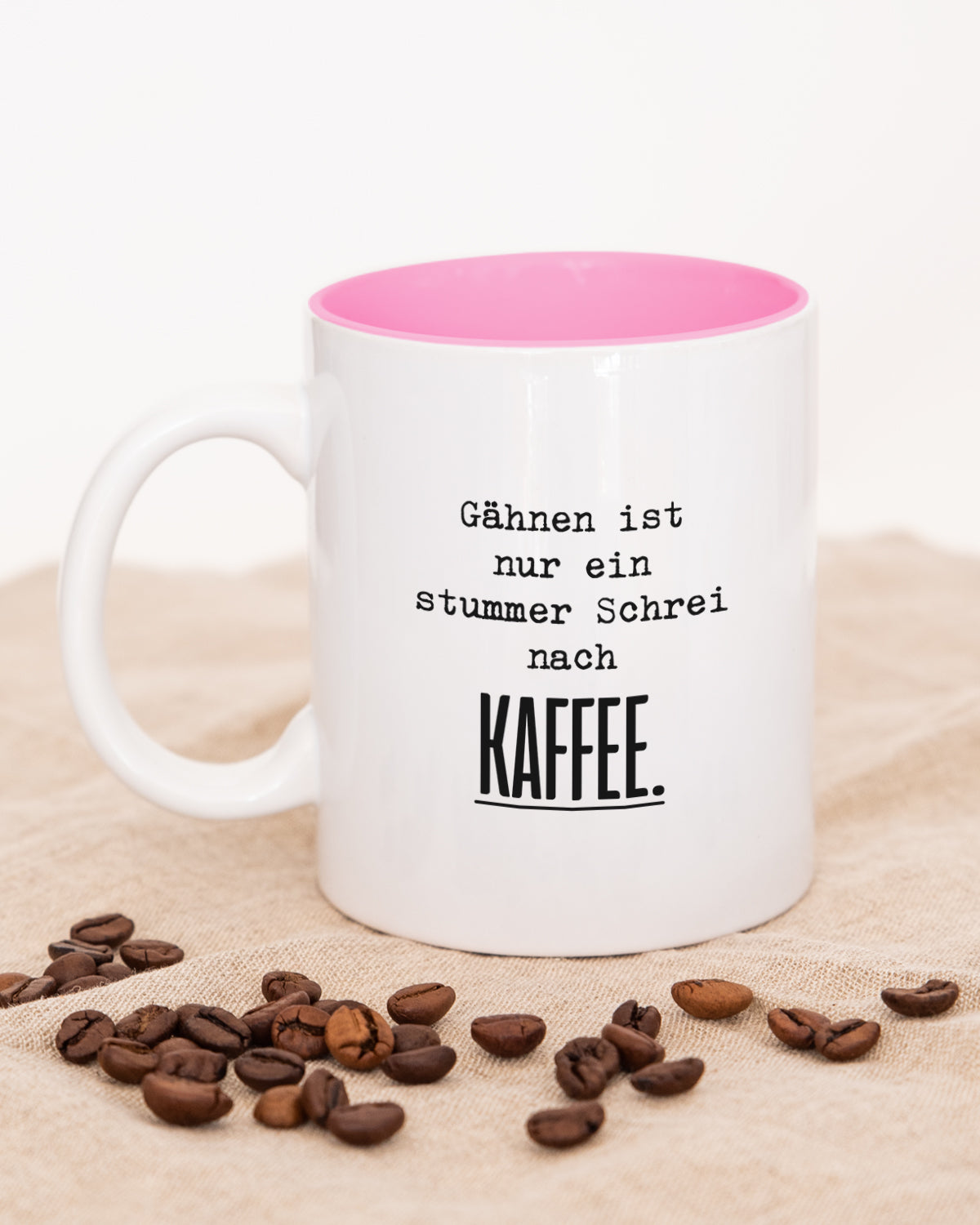 Schrei nach Kaffee - Tasse Pink Tasse Lieblingskollegen®