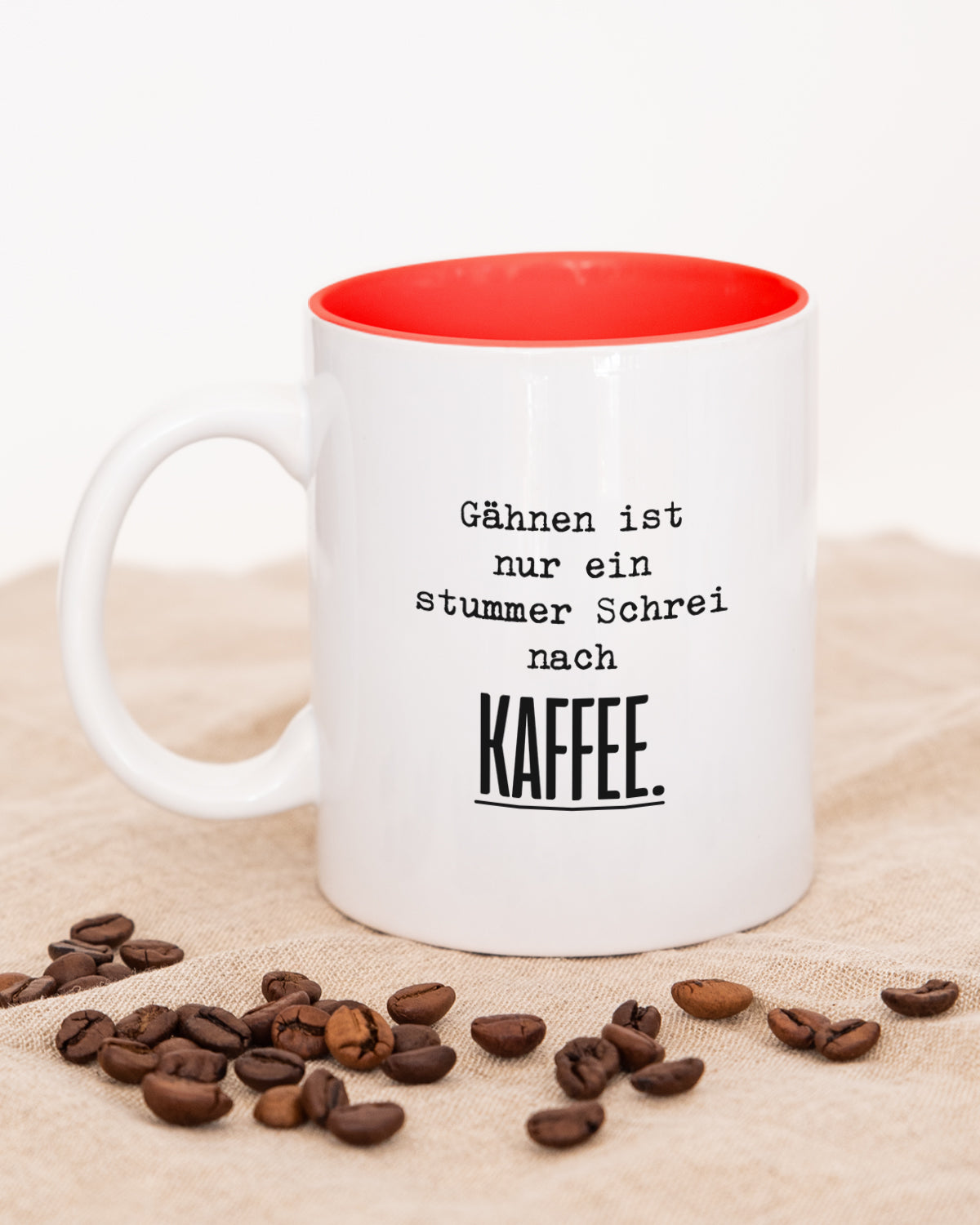 Schrei nach Kaffee - Tasse Rot Tasse Lieblingskollegen®
