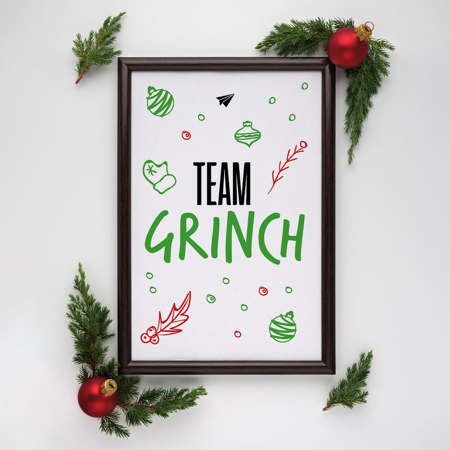 Poster Weihnachten Team Grinch