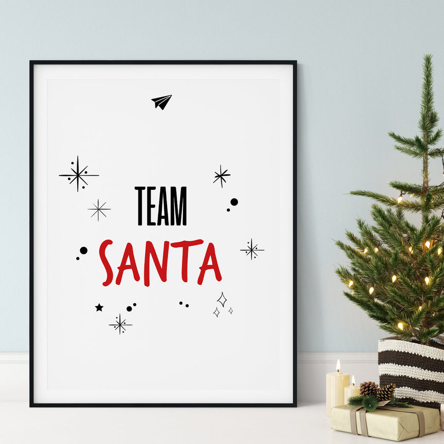Poster Weihnachten Team Santa