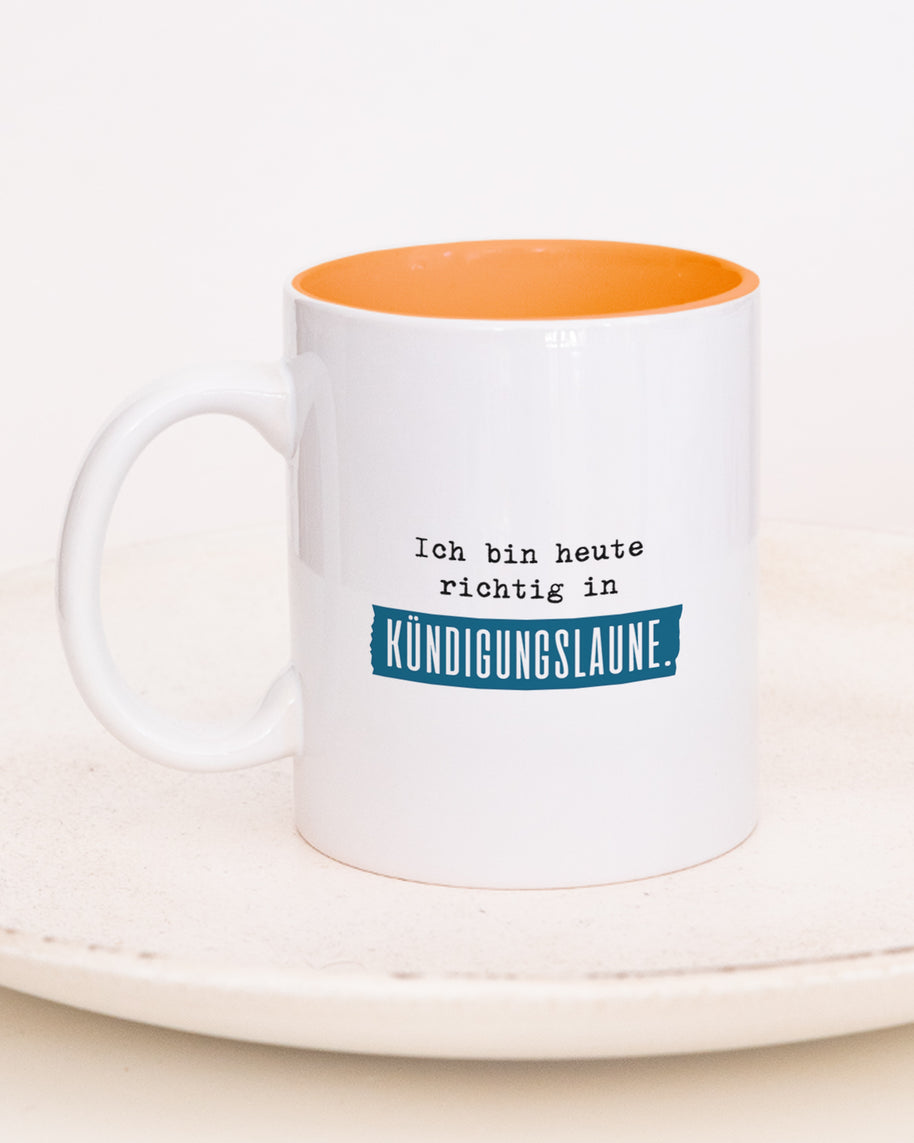 Kündigungslaune - Tasse Orange Tasse Lieblingskollegen