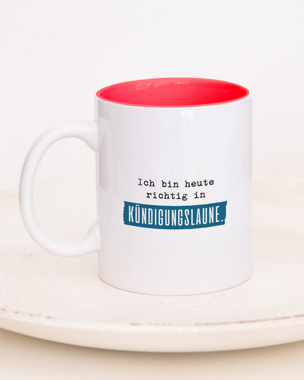Kündigungslaune - Tasse Rot Tasse Lieblingskollegen