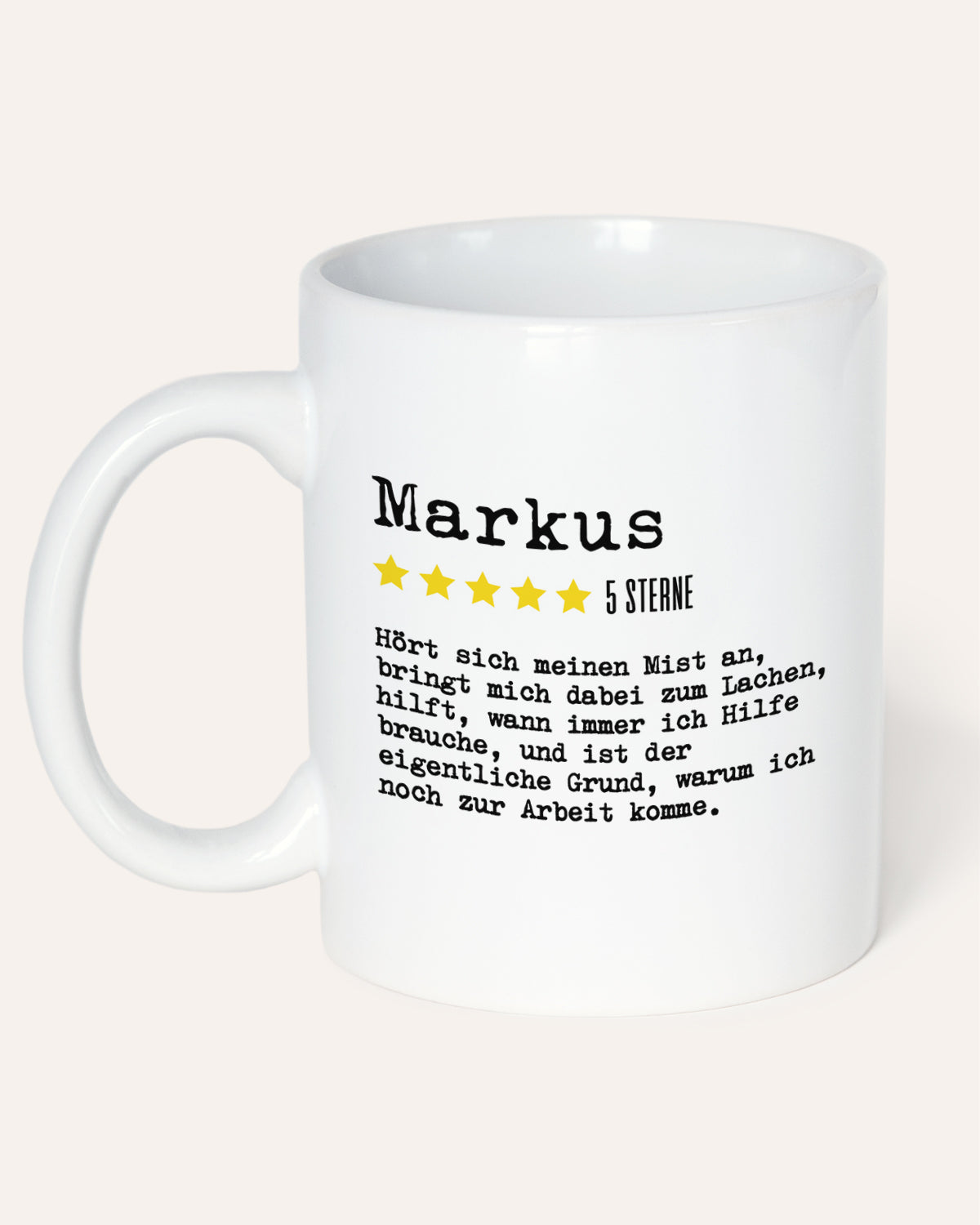 Bewertung Mitarbeiter - Tasse Weiß Tasse Lieblingskollegen®