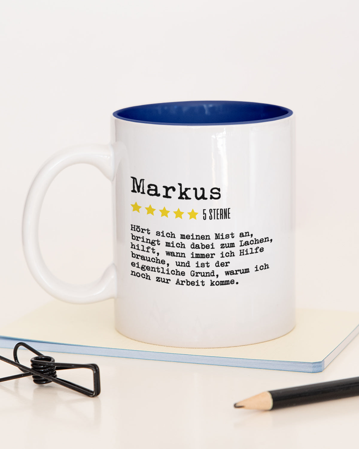 Bewertung Mitarbeiter - Tasse Dunkelblau Tasse Lieblingskollegen®
