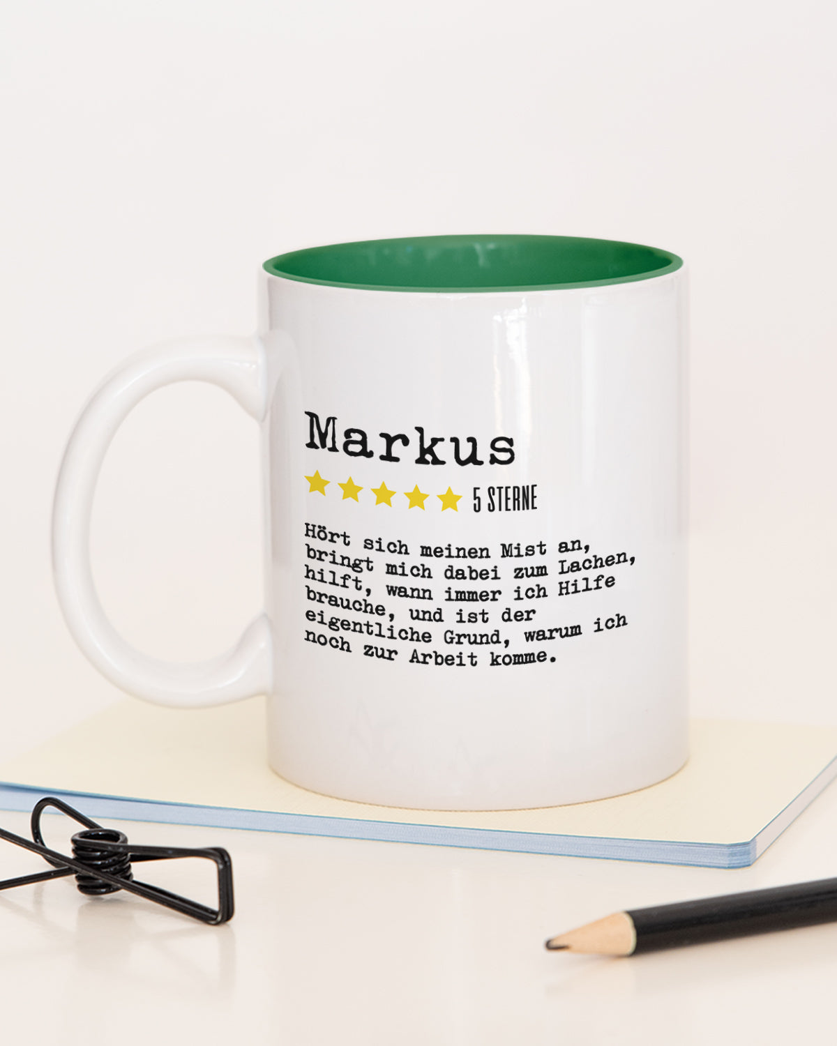 Bewertung Mitarbeiter - Tasse Dunkelgrün Tasse Lieblingskollegen®