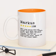 Bewertung Mitarbeiter - Tasse Orange Tasse Lieblingskollegen