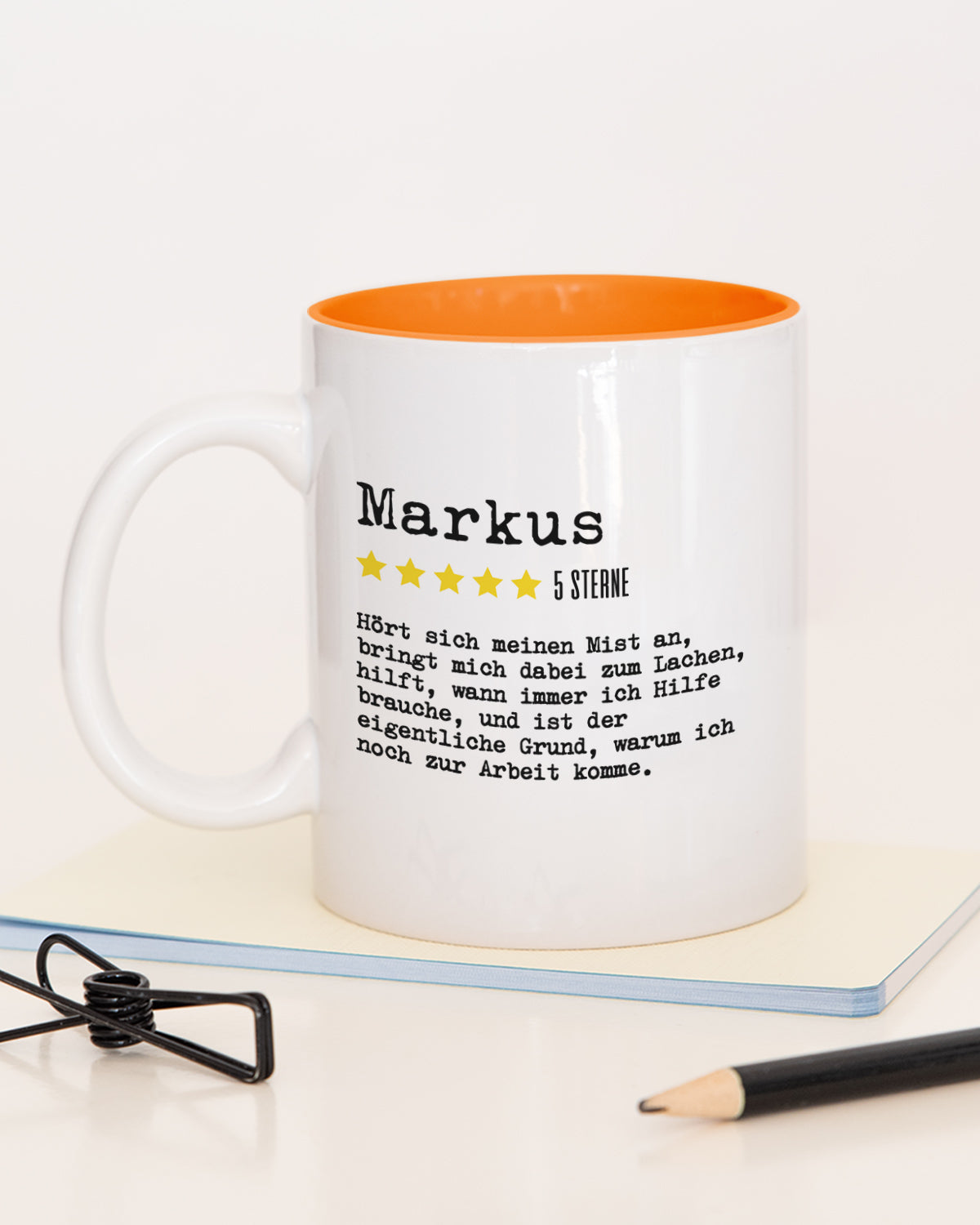 Bewertung Mitarbeiter - Tasse Orange Tasse Lieblingskollegen®