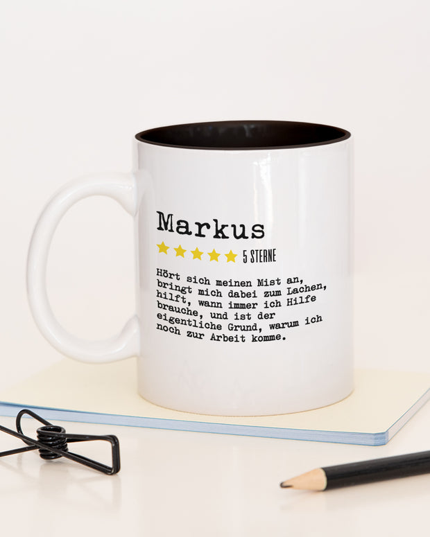 Bewertung Mitarbeiter - Tasse Schwarz Tasse Lieblingskollegen