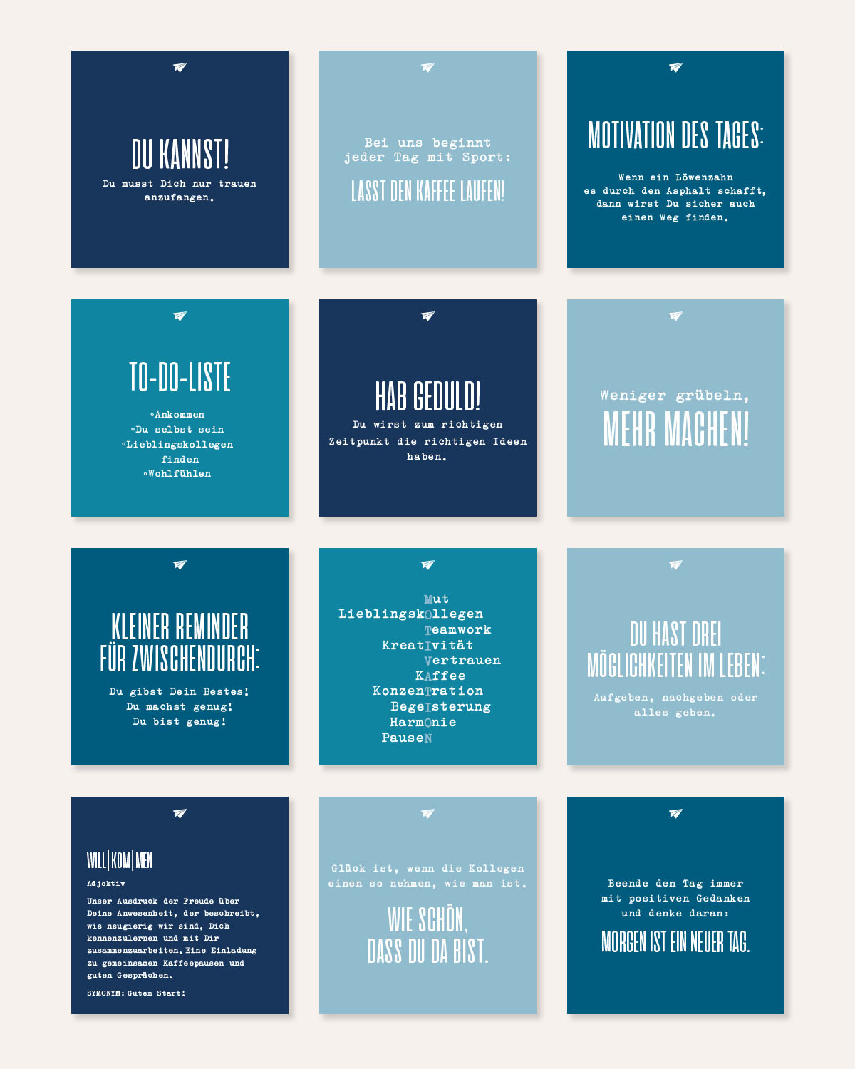 Willkommen im Team - Karten im Holzaufsteller Karten im Holzaufsteller Lieblingskollegen®