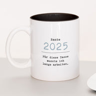 Rente - Tasse Schwarz Tasse Lieblingskollegen