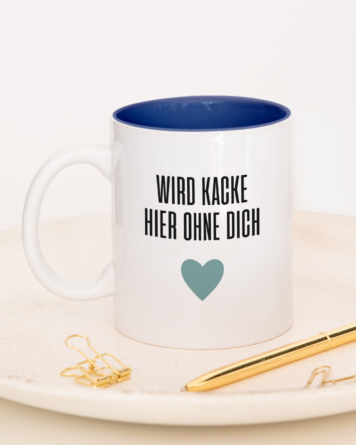 Wird kacke hier - Tasse Dunkelblau Tasse Lieblingskollegen®