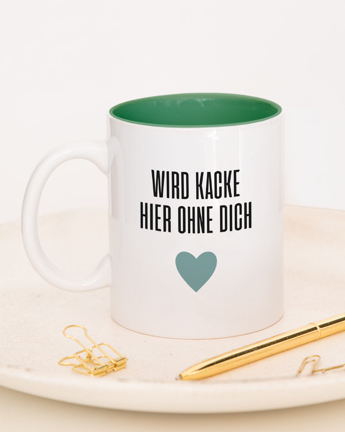 Wird kacke hier - Tasse Dunkelgrün Tasse Lieblingskollegen®