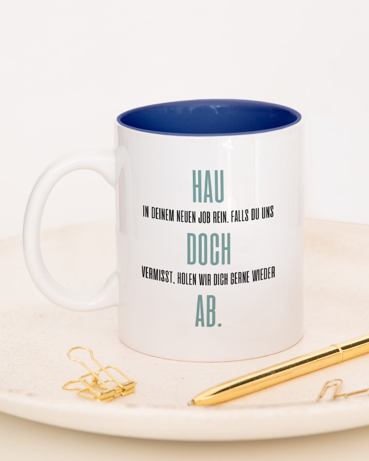 Hau doch ab - Tasse Dunkelblau Tasse Lieblingskollegen®